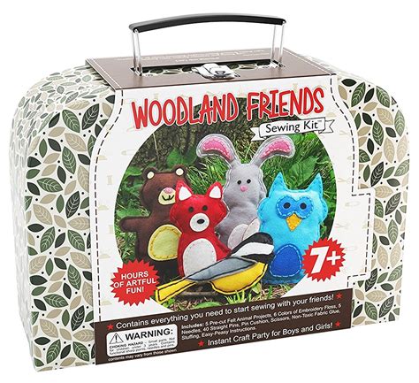 woodland-animals-craft-kids-sewing-kit - The Crazy Craft Lady