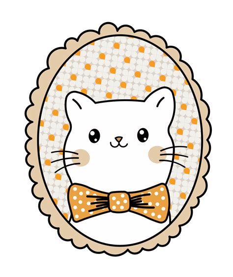 Adorable Cute Cat Portrait With Bow Tie 21187664 Png