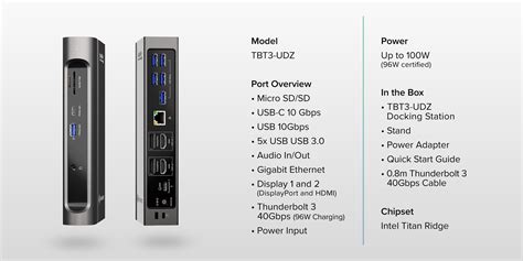 Plugable Thunderbolt 3 Docking Station Has 14 Ports 100W Power Delivery