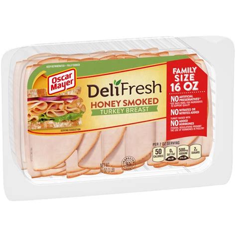 Oscar Mayer Deli Fresh Honey Smoked Turkey Breast Lunch Meat Hy Vee