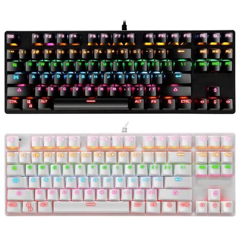 Mechanical Keyboard 87 Keys Switch Wired Gaming Keyboards With Rgb