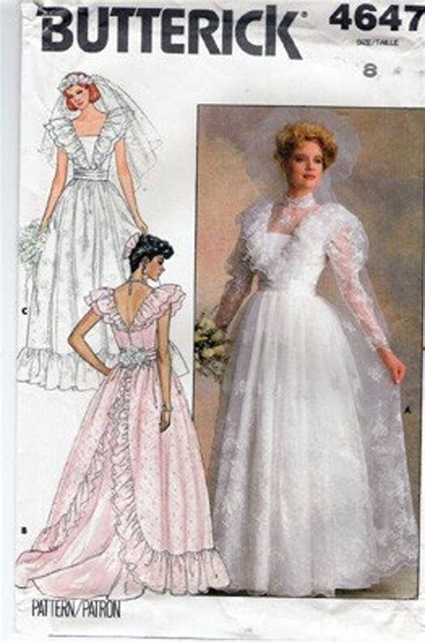 Items Similar To Vintage 1987 Wedding Dress Pattern B4647 8 Uncut On