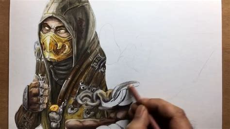 Drawing Scorpion Mortal Kombat Timelapse Artology Youtube