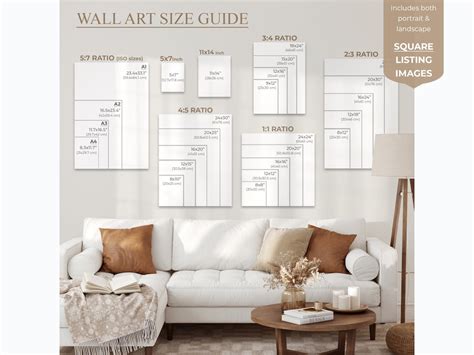 Frame Size Guide, Wall Art Size Guide, Comparison Chart, Poster Size ...