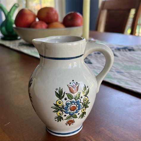 Keramik Art Vintage Ulmer Keramik German Creamer Vase Hand Painted