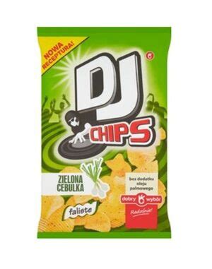 Dobry Wybór DJ Chips Chipsy zielona cebulka faliste 140g Delikatesy