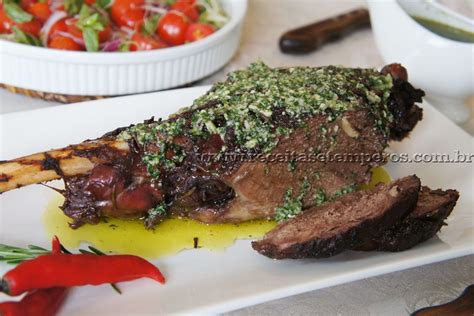 Receita de Pernil de Cordeiro ao molho de hortelã Receitas e Temperos