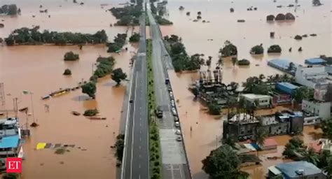 Maharashtra Flood Drone Footage Of Submerged Kolhapur Watch The