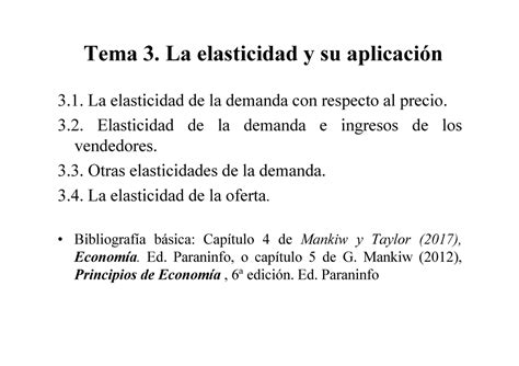 Tema 3 apuntes Tema 3 La elasticidad y su aplicaciÛn La