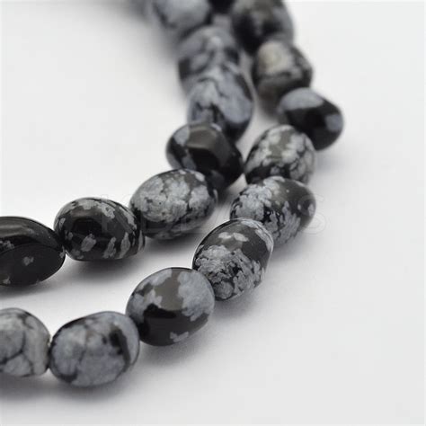 Wholesale Natural Snowflake Obsidian Bead Strands Kbeads