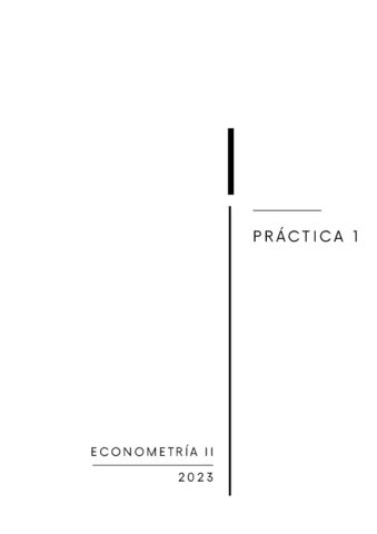 PRACTICA 1 Econometria II Refrescar Conocimientos Pdf