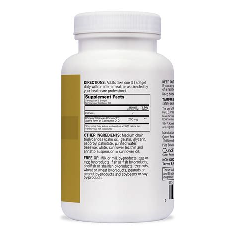 Ubiquinol Coq10 200mg Softgels Powerful Antioxidant For Heart And Vascular Health Essential