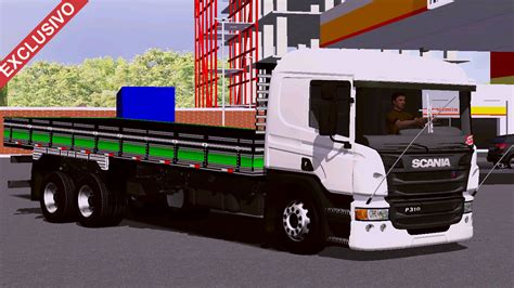 Skin Scania P310 Branca Do GBN Detalhes Verdes EXCLUSIVO Skins