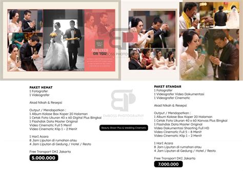 Paket Wedding Emboss Photography