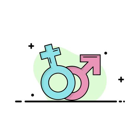 Gender Venus Mars Male Female Flat Color Icon Vector Stock Vector