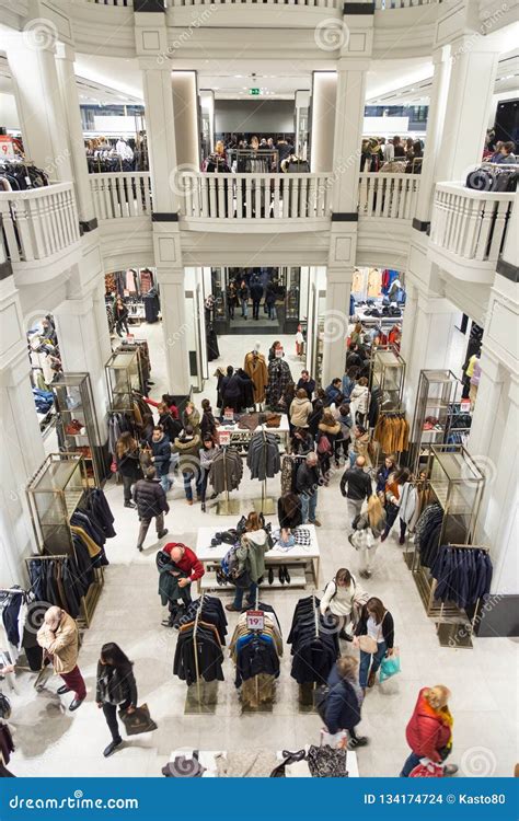 Interior Of Zara Store On Gran Via Shopping Street In Madrid, Spain.. Editorial Image ...