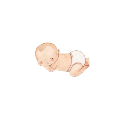 Premium Vector Watercolor Newborn Baby Illustration