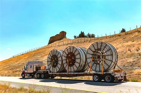 Peterbilt 379, Montana, USA. Oversize load Digital Art by Mick Flynn ...