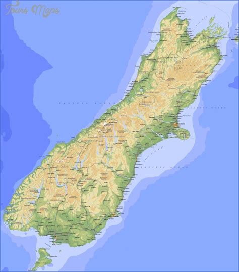 New Zealand Map South Island