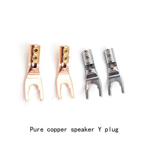 HiFi Adaptateur en cuivre rouge pur pour fils et câbles haut parleur