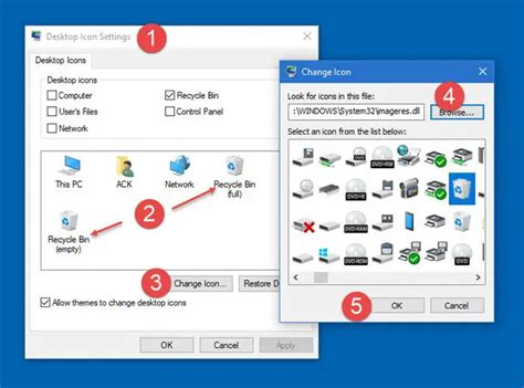 How To Change Recycle Bin Icon Windows 10
