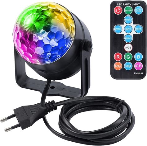 Disco Licht Discokugel Party Lampe 3w Rgb Led Amazonde Elektronik