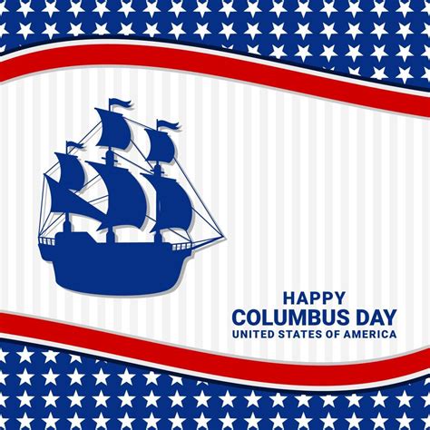 Happy Columbus Day Celebration With Sailboat Background 11643996 Vector