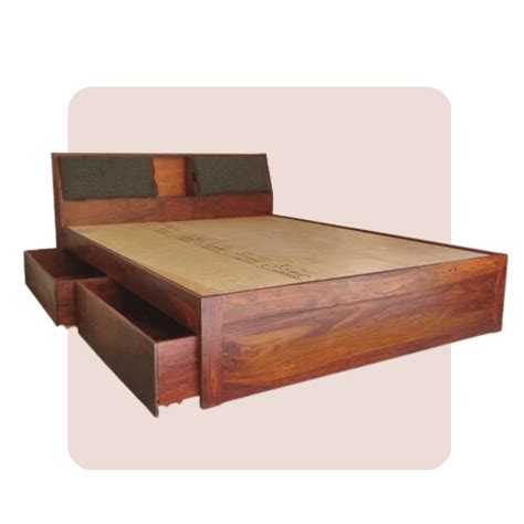 Solid Wood Slant Storage Bed – Sasa Wood