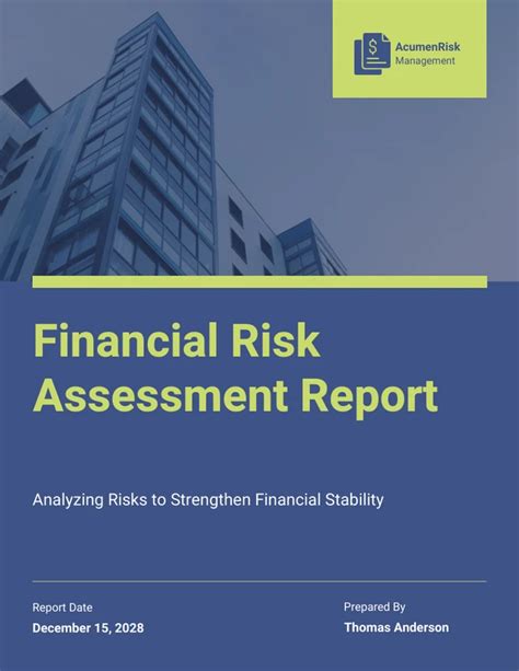 Financial Risk Assessment Report Template Venngage