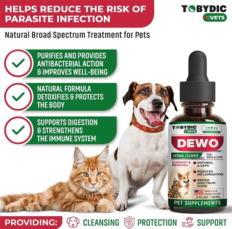 Tobydic Broad Spectrum Dewormer Herbal Medicine for Cats & Dogs ...