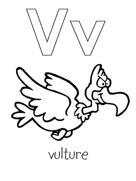 Letter V coloring pages to download and print for free