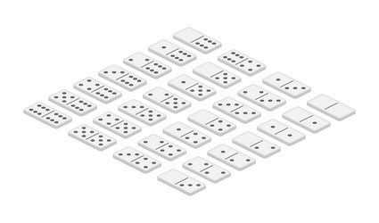 Domino set piece game board flat icon Royalty Free Vector