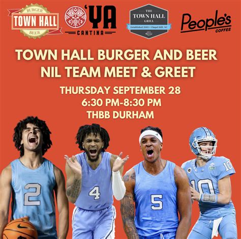 Town Hall Burger And Beer Nil Meet And Greet 630 730 Town Hall