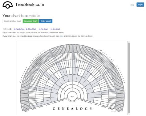 Printable Fan Chart