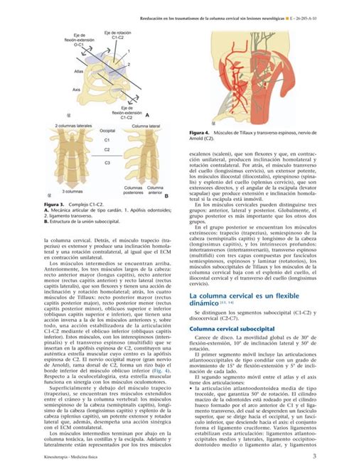 Reeducaci N En Los Traumatismos De La Columna Cervical Sin Lesiones