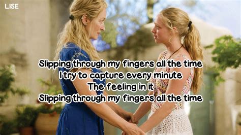 Meryl Streep Slipping Through My Fingers From Mamma Mia Lyrics Video Youtube