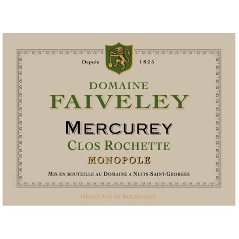 Mercurey Blanc Clos Rochette 2019 Monopole Faiveley