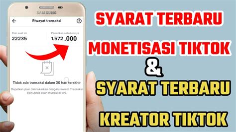 Syarat Monetisasi Tiktok Cara Monetisasi Tiktok Syarat