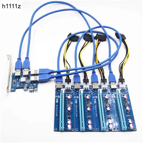 New Add In Card Pcie 1 To 4 Pci Express 16x Slots Riser Card Pci E 1x To External 4 Pci E Slot