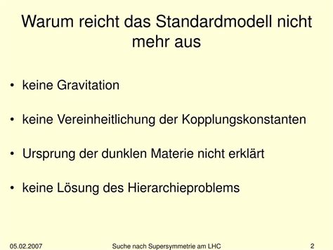 PPT Suche Nach Supersymmetrie Am LHC PowerPoint Presentation Free