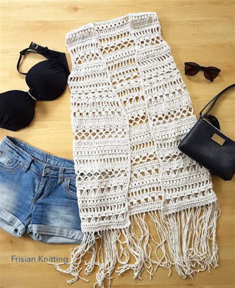 Crochet Pattern Boho Vest Bikini Cover Beach Dress Swimsuit Cover Festival Vest