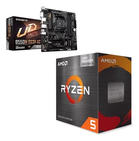 Combo Board Gigabyte B550m Ds3h Ac Wifi Amd Ryzen 5 5600g Envío Gratis