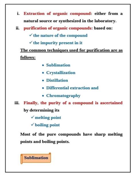 Solution Methods Of Purification Of Organic Compounds Chemistry Part