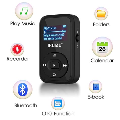 Ruizu X26 Sport Bluetooth HiFi DAP MP3 Player 8GB - Black ...