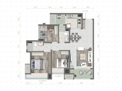 保利和光尘樾4室2厅2卫户型图 重庆乐居