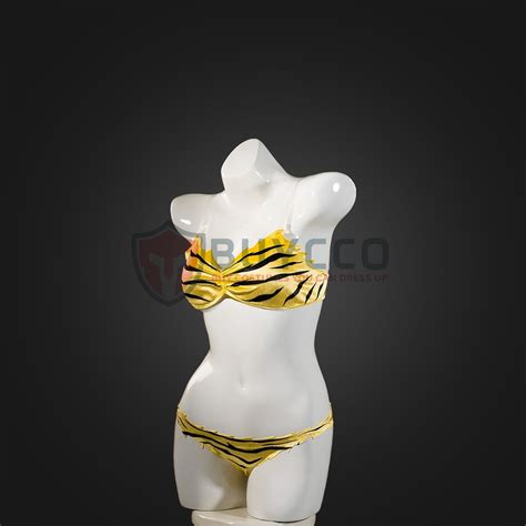 Urusei Yatsura Lum Cosplay Costume Yellow Tiger Print Bikini Suits