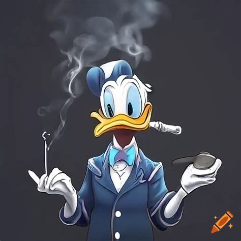 Donald Duck With A Smoking Pipe On Craiyon