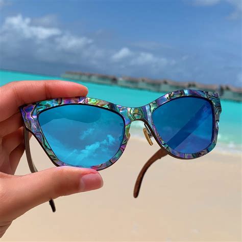 Abalone Shell Sunglasses Custom Sunglasses Wooden Etsy