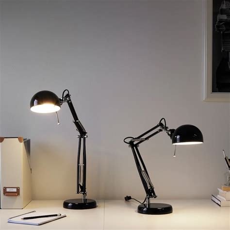 FORSÅ Work lamp with LED bulb - black - IKEA | Ikea, Arbetsbelysning ...