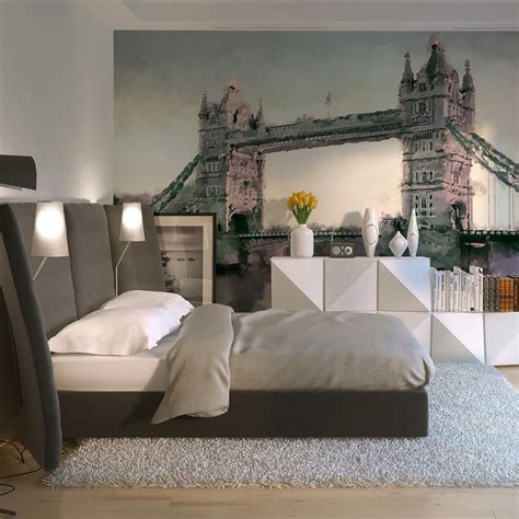 Tiptophomedecor Cityscape Wallpaper Wall Mural Victorian Tower Bridge